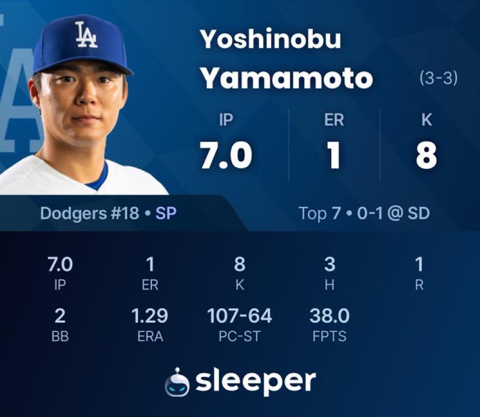 山本由伸が7回1失点の好投も援護なしで敗戦、打線に批判殺到（海外の反応）